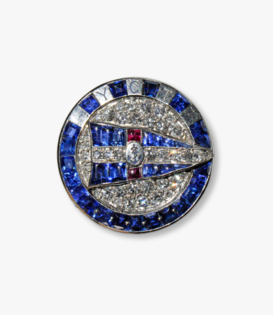 An Art Deco, platinum 'Yacht Club de Taussat' brooch | Statement Jewels