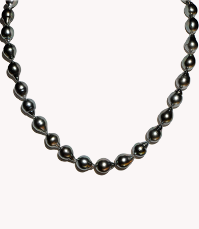 Cook Islands black pearl necklace | Statement Jewels