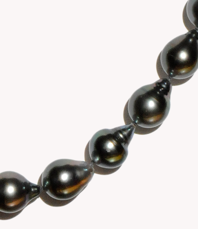 Cook Islands black pearl necklace | Statement Jewels