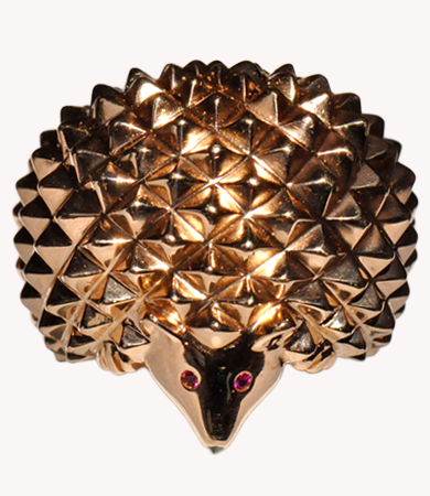 Rosé gold 'Hans the Hedgehog' Boucheron ring | Statement Jewels