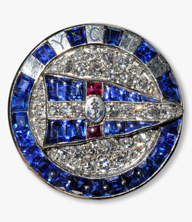 An Art Deco, platinum 'Yacht Club de Taussat' brooch | Statement Jewels An Art Deco, platinum 'Yacht Club de Taussat' brooch | Statement Jewels