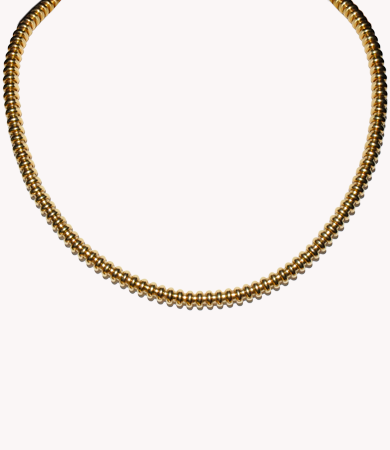 Yellow gold '50s Italian necklace | Statement Jewels