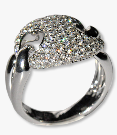 White gold and diamonds Artur Scholl ring | Statement Jewels
