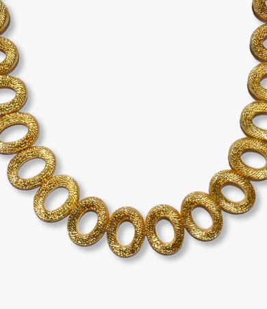 Yellow gold 1960s Argentinian necklace | Statement Jewels