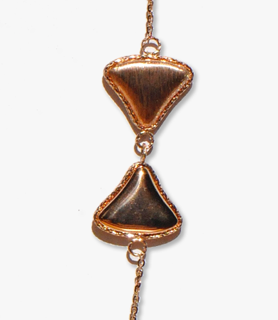 Rosé gold Artur Scholl necklace with satin & matte decorations | Statement Jewels Rosé gold Artur Scholl necklace with satin & matte decorations | Statement Jewels